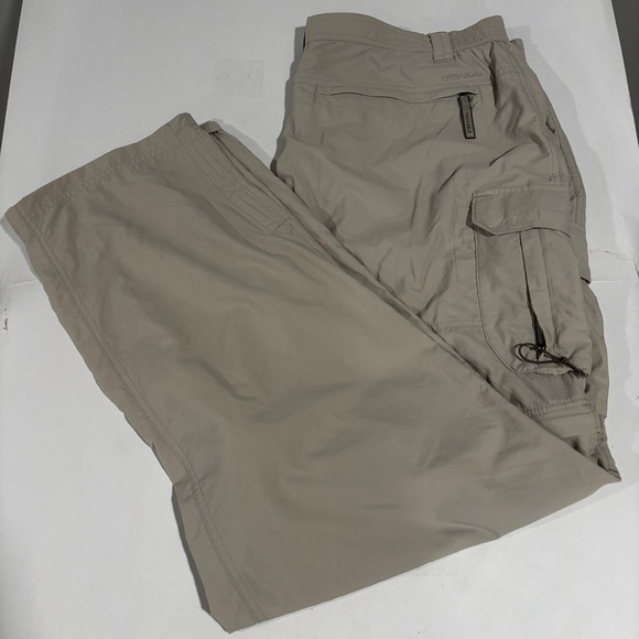 Columbia Pants Men XL Beige Convertible Zip Cargo Titanium Hiking Omni-Dry Trail - Picture 5 of 13